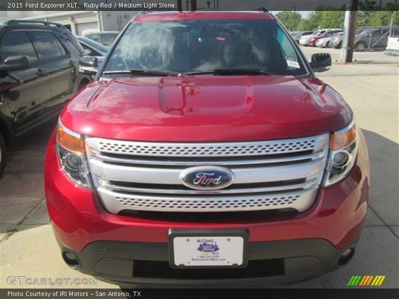 Ruby Red / Medium Light Stone 2015 Ford Explorer XLT