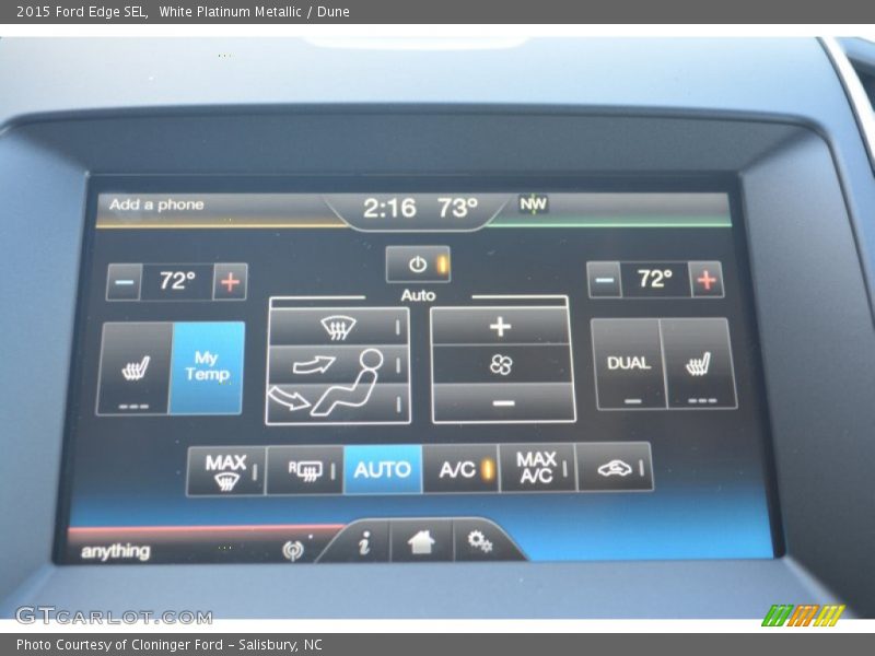 White Platinum Metallic / Dune 2015 Ford Edge SEL