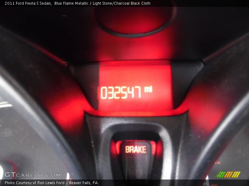 Blue Flame Metallic / Light Stone/Charcoal Black Cloth 2011 Ford Fiesta S Sedan