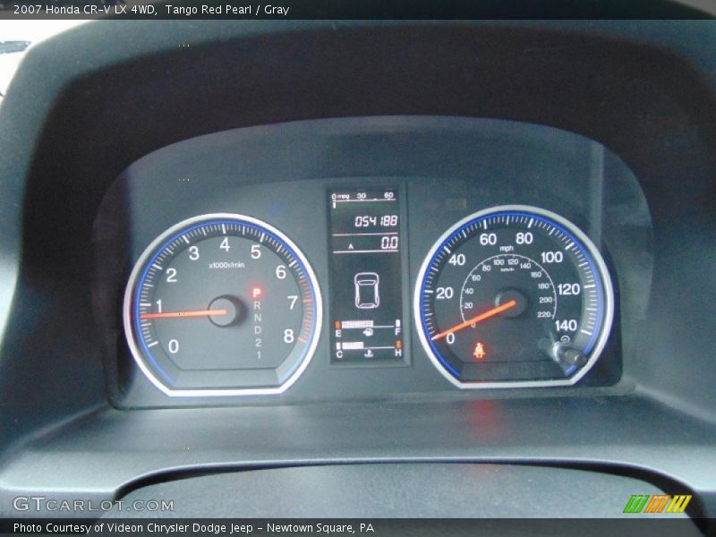 Tango Red Pearl / Gray 2007 Honda CR-V LX 4WD