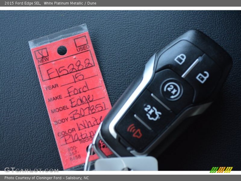 White Platinum Metallic / Dune 2015 Ford Edge SEL