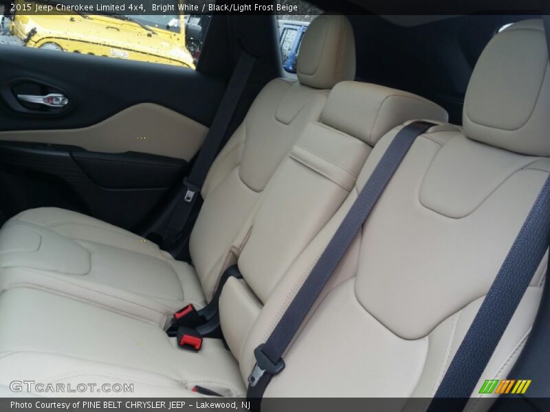 Bright White / Black/Light Frost Beige 2015 Jeep Cherokee Limited 4x4
