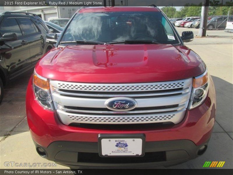 Ruby Red / Medium Light Stone 2015 Ford Explorer XLT