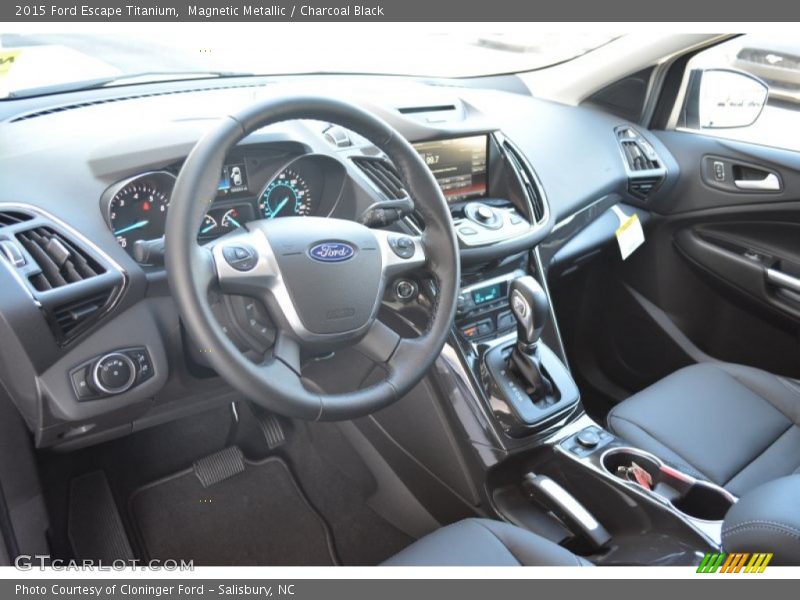 Magnetic Metallic / Charcoal Black 2015 Ford Escape Titanium