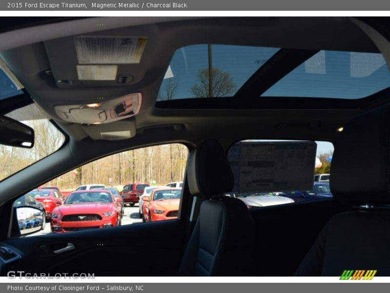 Magnetic Metallic / Charcoal Black 2015 Ford Escape Titanium
