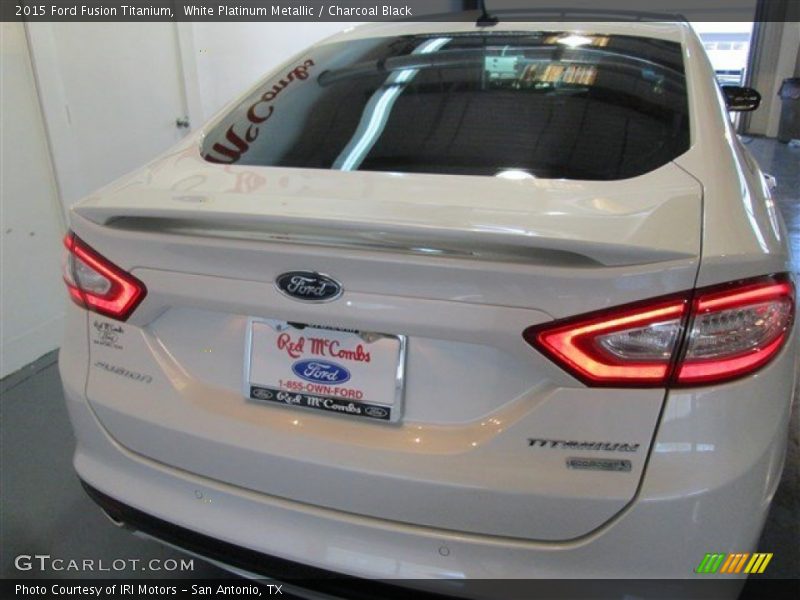 White Platinum Metallic / Charcoal Black 2015 Ford Fusion Titanium