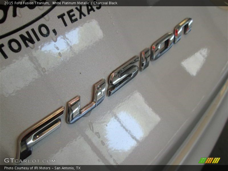 White Platinum Metallic / Charcoal Black 2015 Ford Fusion Titanium