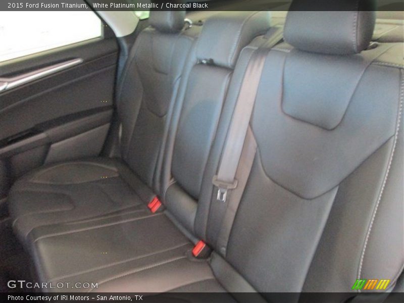 White Platinum Metallic / Charcoal Black 2015 Ford Fusion Titanium