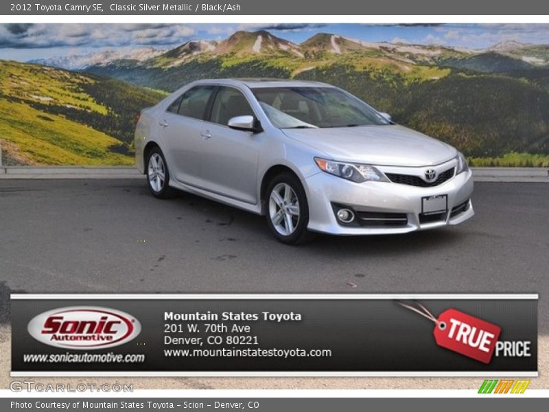 Classic Silver Metallic / Black/Ash 2012 Toyota Camry SE