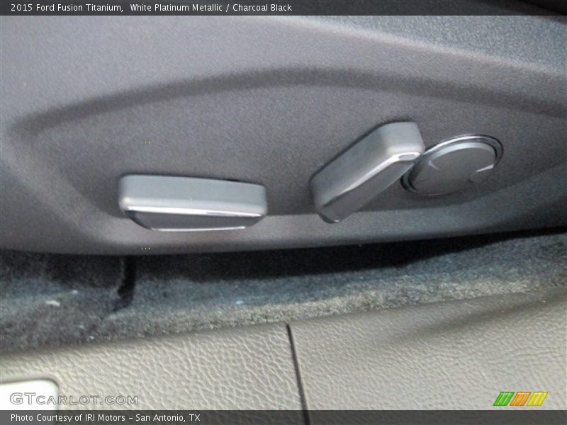 White Platinum Metallic / Charcoal Black 2015 Ford Fusion Titanium