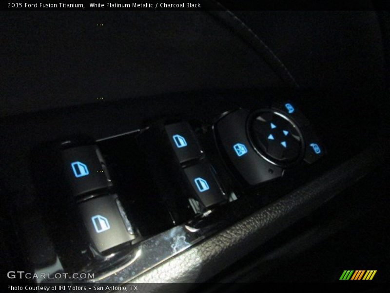 White Platinum Metallic / Charcoal Black 2015 Ford Fusion Titanium