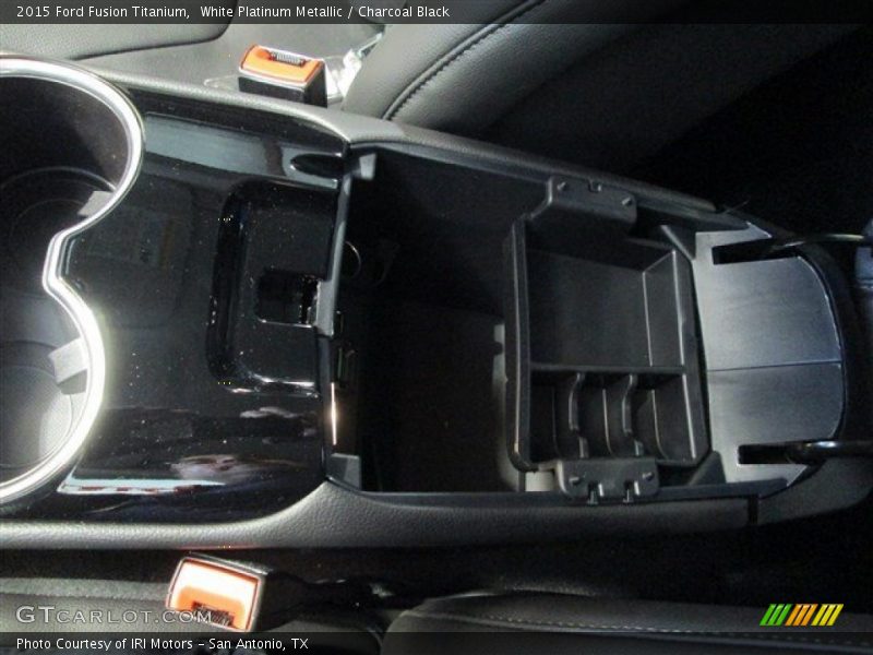 White Platinum Metallic / Charcoal Black 2015 Ford Fusion Titanium