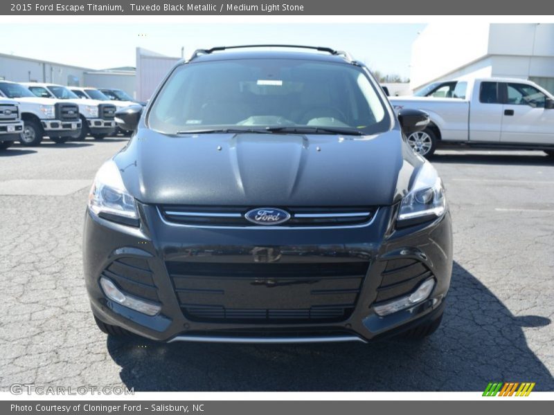 Tuxedo Black Metallic / Medium Light Stone 2015 Ford Escape Titanium