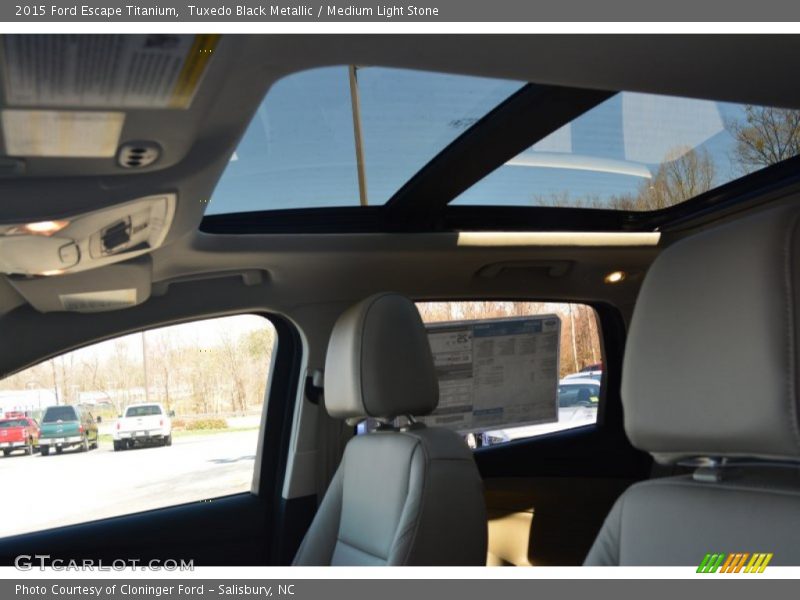 Tuxedo Black Metallic / Medium Light Stone 2015 Ford Escape Titanium