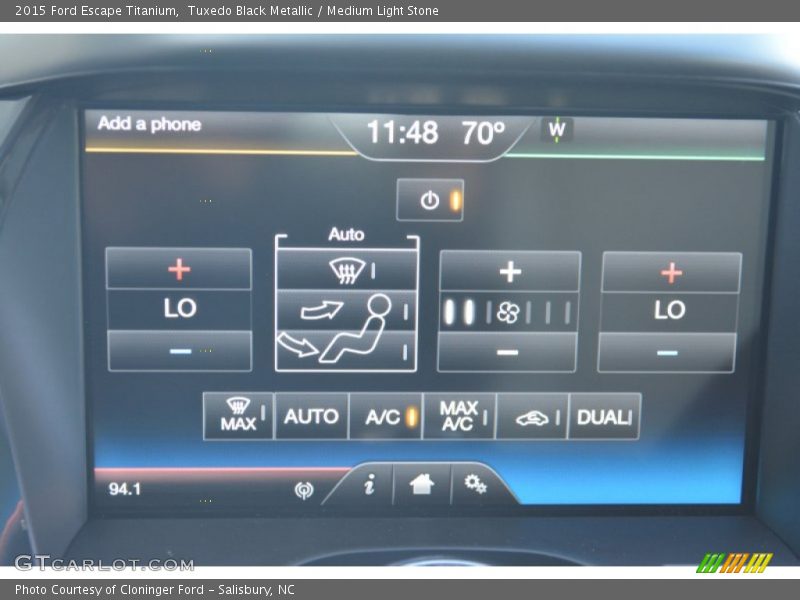 Tuxedo Black Metallic / Medium Light Stone 2015 Ford Escape Titanium