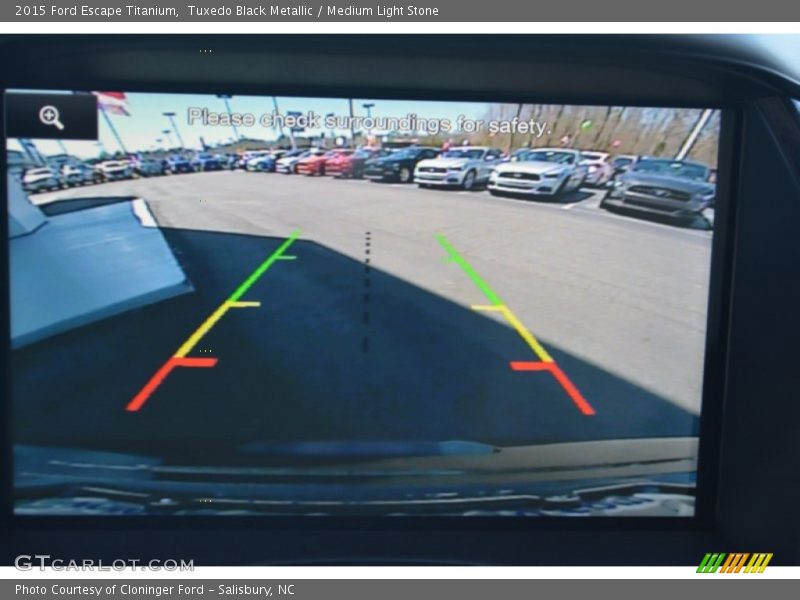 Tuxedo Black Metallic / Medium Light Stone 2015 Ford Escape Titanium