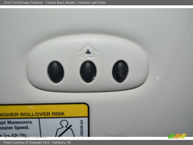 Tuxedo Black Metallic / Medium Light Stone 2015 Ford Escape Titanium