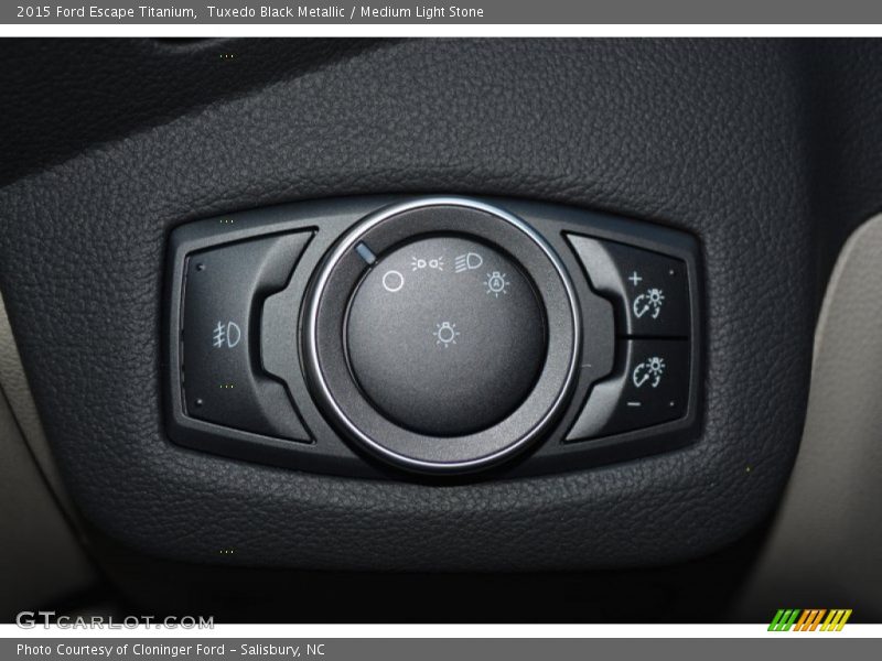 Tuxedo Black Metallic / Medium Light Stone 2015 Ford Escape Titanium