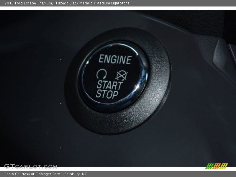 Tuxedo Black Metallic / Medium Light Stone 2015 Ford Escape Titanium