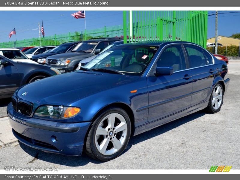 Mystic Blue Metallic / Sand 2004 BMW 3 Series 330i Sedan