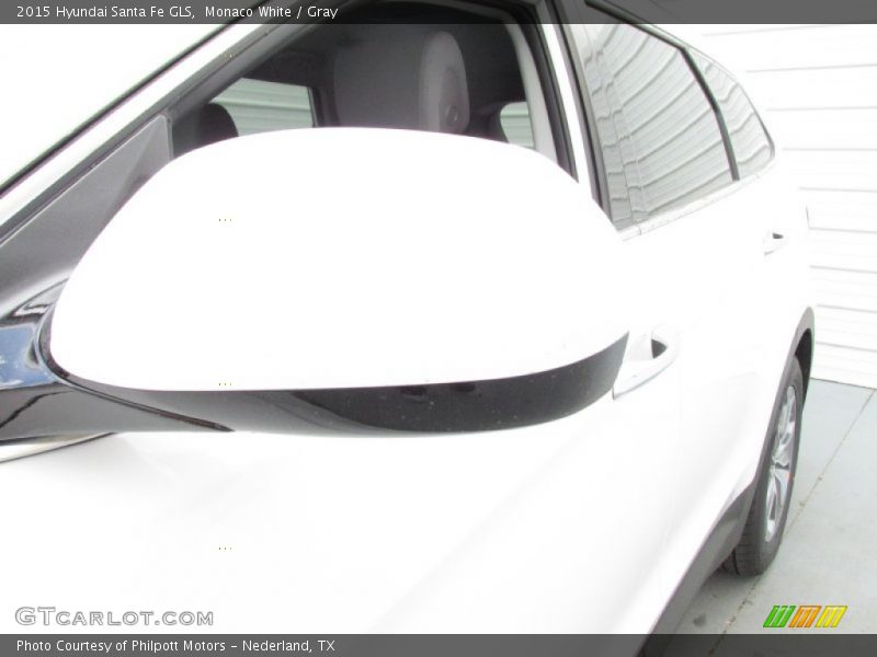 Monaco White / Gray 2015 Hyundai Santa Fe GLS
