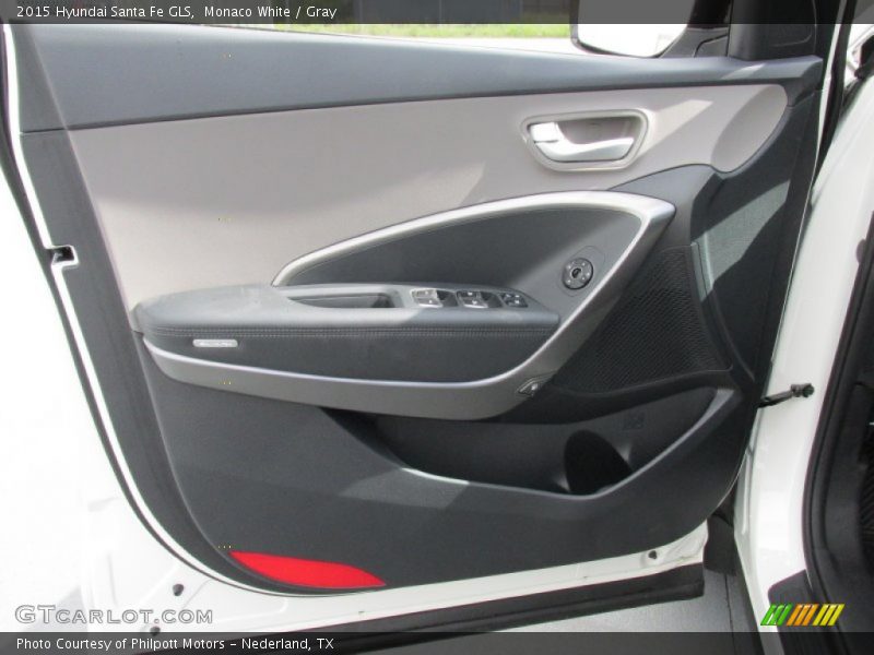 Monaco White / Gray 2015 Hyundai Santa Fe GLS