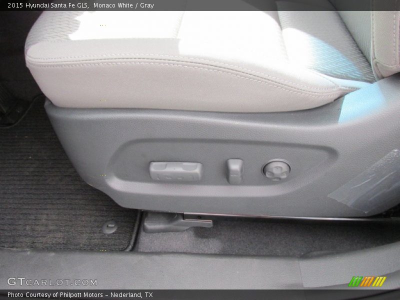 Monaco White / Gray 2015 Hyundai Santa Fe GLS