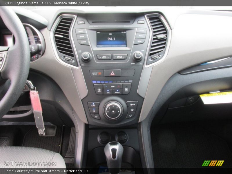 Monaco White / Gray 2015 Hyundai Santa Fe GLS