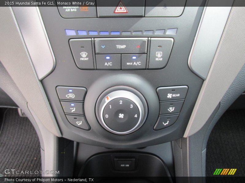 Monaco White / Gray 2015 Hyundai Santa Fe GLS