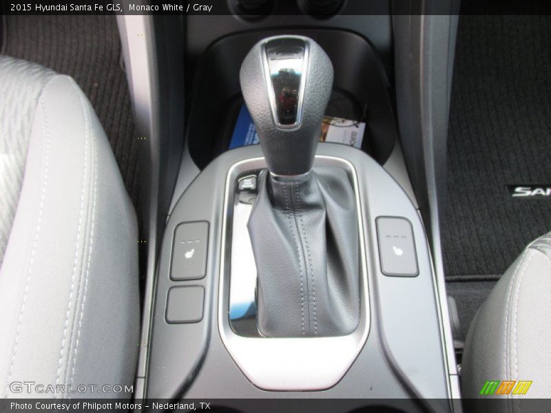 Monaco White / Gray 2015 Hyundai Santa Fe GLS