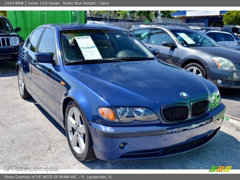 Mystic Blue Metallic / Sand 2004 BMW 3 Series 330i Sedan