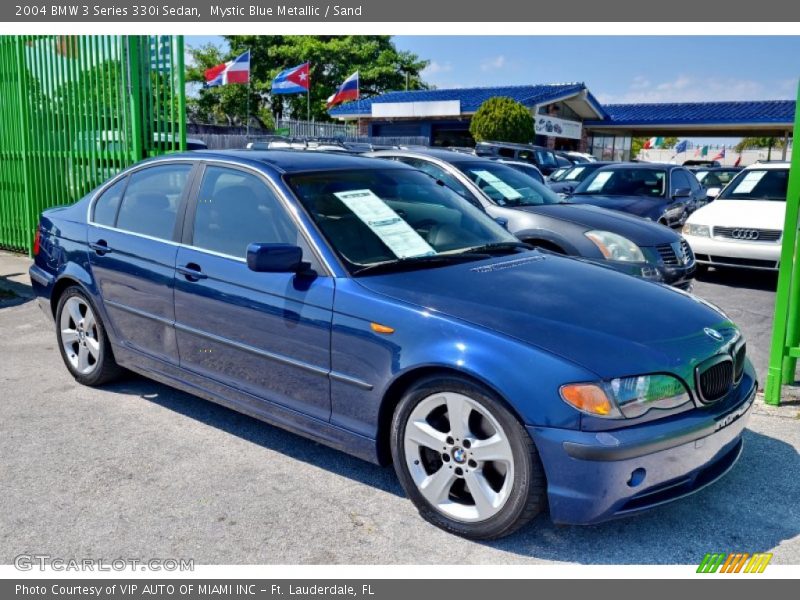 Mystic Blue Metallic / Sand 2004 BMW 3 Series 330i Sedan
