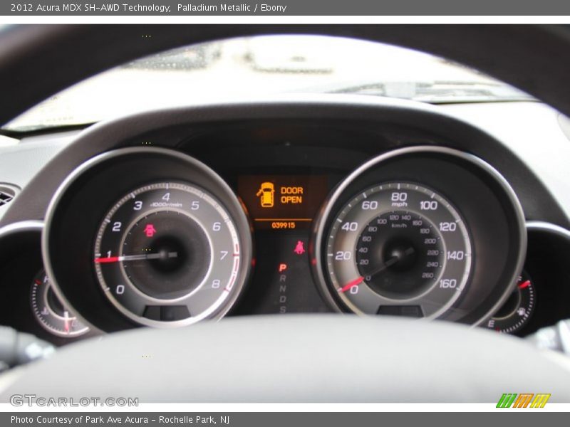 Palladium Metallic / Ebony 2012 Acura MDX SH-AWD Technology