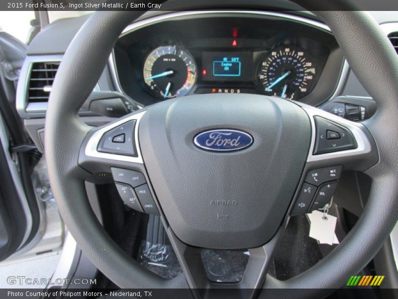 Ingot Silver Metallic / Earth Gray 2015 Ford Fusion S