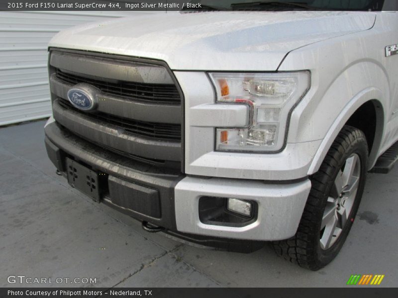 Ingot Silver Metallic / Black 2015 Ford F150 Lariat SuperCrew 4x4