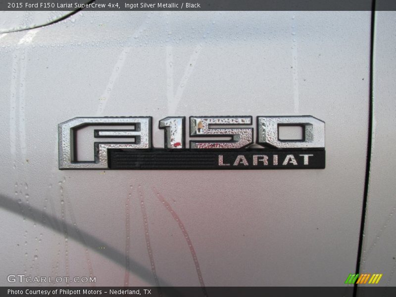 Ingot Silver Metallic / Black 2015 Ford F150 Lariat SuperCrew 4x4