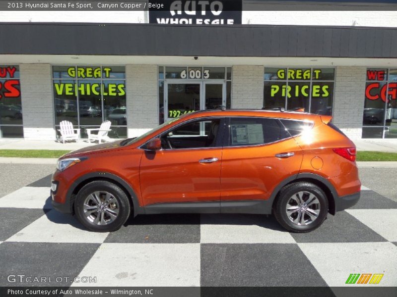 Canyon Copper / Beige 2013 Hyundai Santa Fe Sport