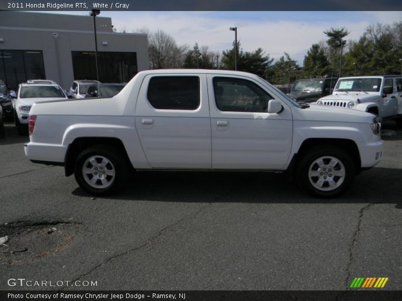 White / Gray 2011 Honda Ridgeline RTS