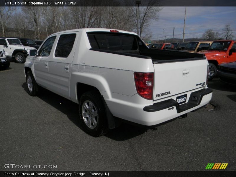 White / Gray 2011 Honda Ridgeline RTS