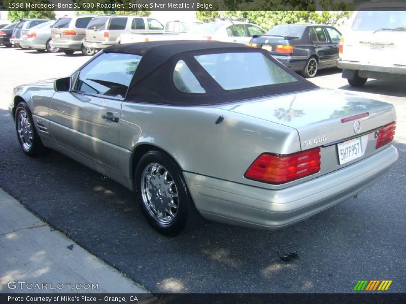 Smoke Silver Metallic / Beige 1998 Mercedes-Benz SL 600 Roadster