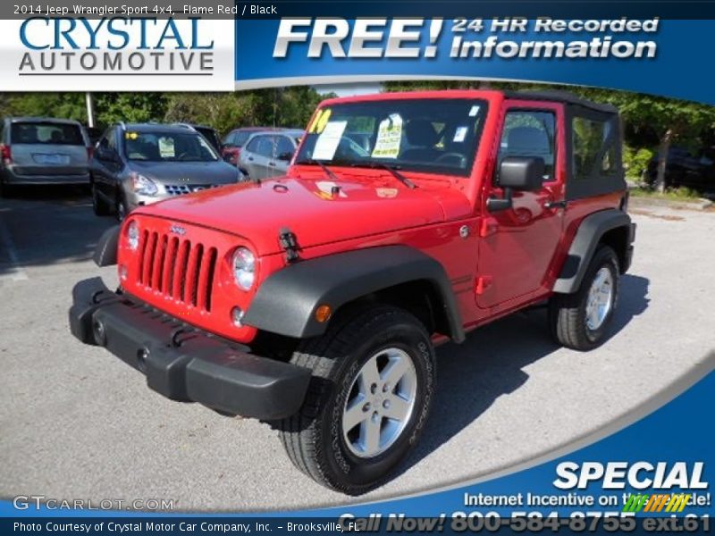 Flame Red / Black 2014 Jeep Wrangler Sport 4x4