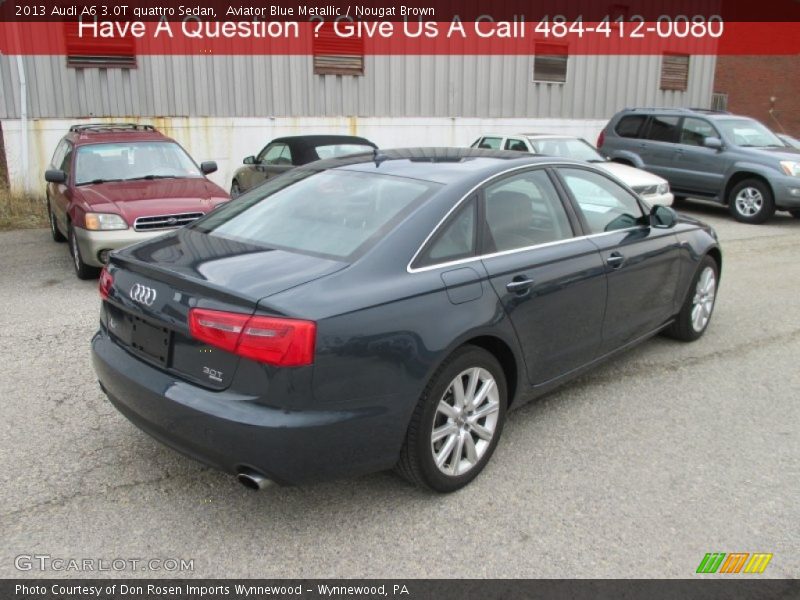 Aviator Blue Metallic / Nougat Brown 2013 Audi A6 3.0T quattro Sedan