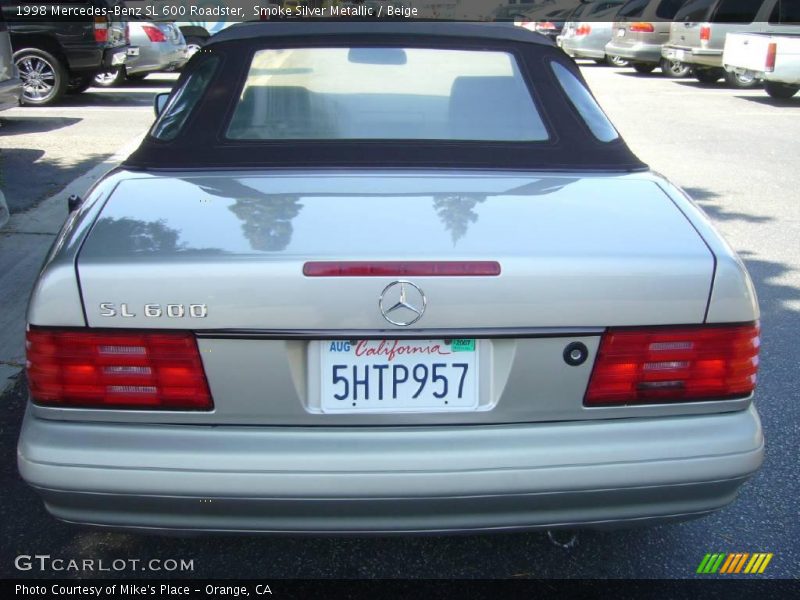 Smoke Silver Metallic / Beige 1998 Mercedes-Benz SL 600 Roadster