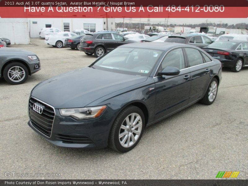 Aviator Blue Metallic / Nougat Brown 2013 Audi A6 3.0T quattro Sedan