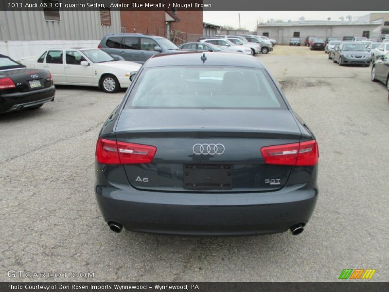 Aviator Blue Metallic / Nougat Brown 2013 Audi A6 3.0T quattro Sedan