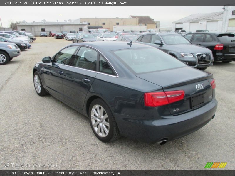 Aviator Blue Metallic / Nougat Brown 2013 Audi A6 3.0T quattro Sedan
