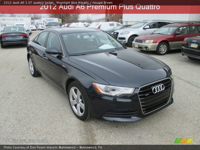 Moonlight Blue Metallic / Nougat Brown 2012 Audi A6 3.0T quattro Sedan