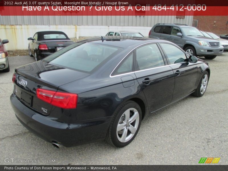 Moonlight Blue Metallic / Nougat Brown 2012 Audi A6 3.0T quattro Sedan