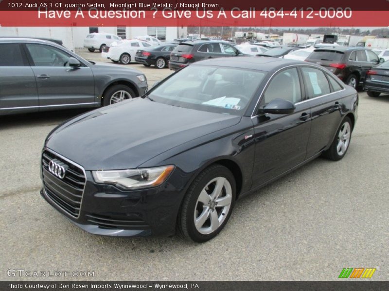 Moonlight Blue Metallic / Nougat Brown 2012 Audi A6 3.0T quattro Sedan