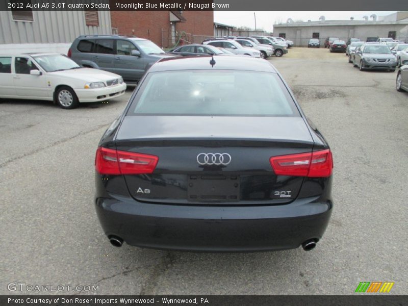 Moonlight Blue Metallic / Nougat Brown 2012 Audi A6 3.0T quattro Sedan